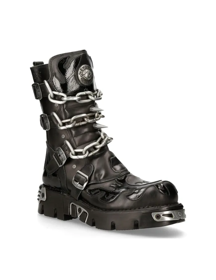 WomenMen Boot Black Reactor M727S5 New Rock Boots WomenMen Boot Black Reactor M727S5 New Rock Boots