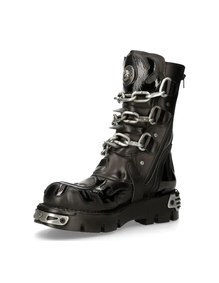 WomenMen Boot Black Reactor M727S5 New Rock Boots WomenMen Boot Black Reactor M727S5 New Rock Boots