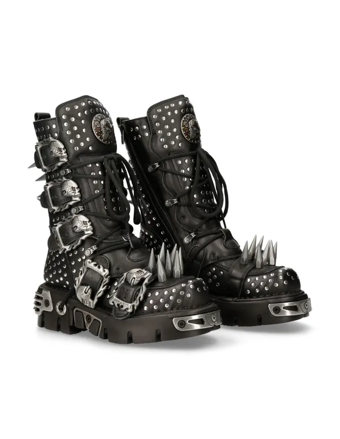 WomenMen Boot Metallic M1535S1 New Rock Boots