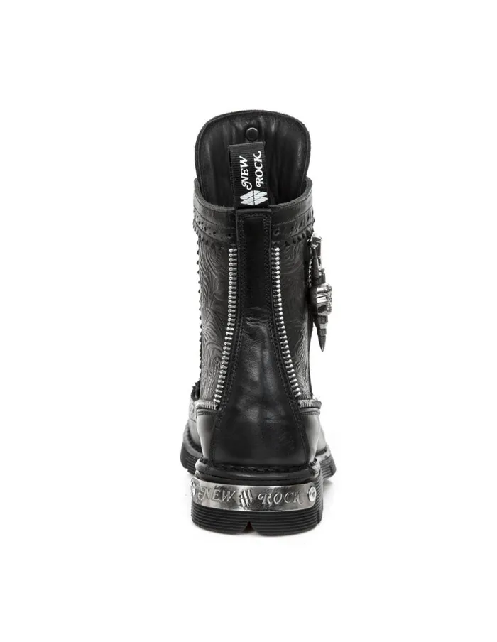 WomenMen Boot Metallic MNewmili120C2 New Rock Boots WomenMen Boot Metallic MNewmili120C2 New Rock Boots