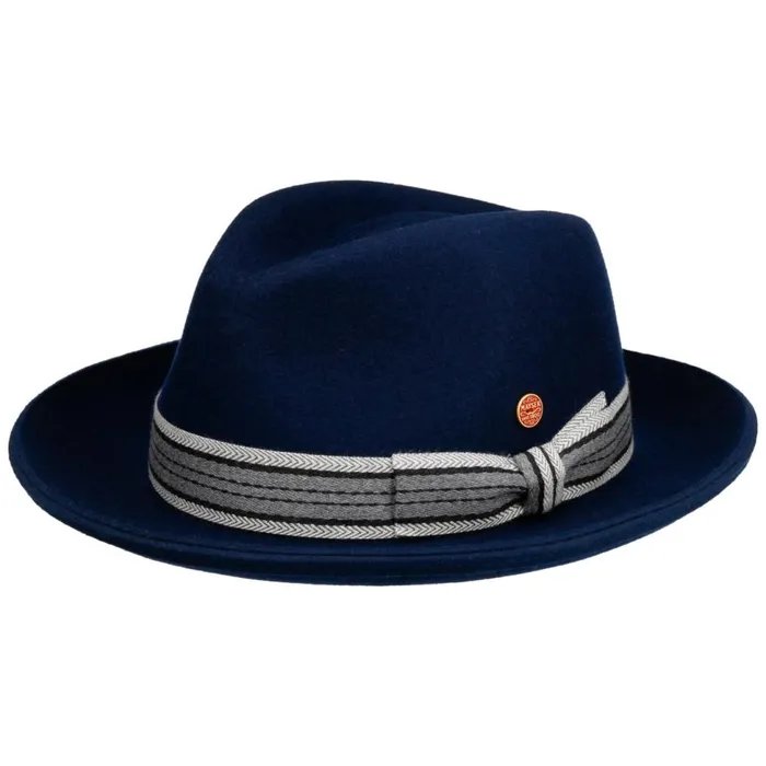 WomenMen Felt Hats Mayser Samuel Fedora Wool Felt Hat Blue