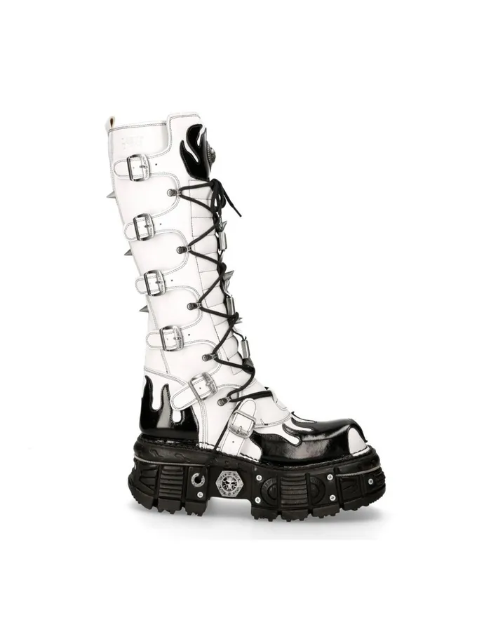 WomenMen High Boot Imperfect M161C9 New Rock Boots WomenMen High Boot Imperfect M161C9 New Rock Boots