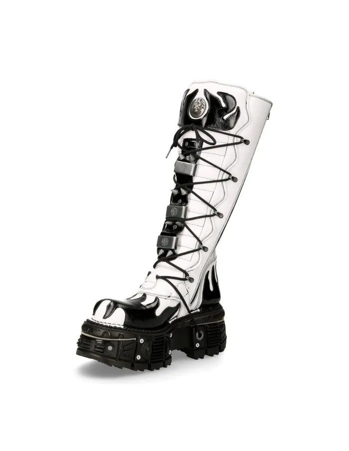WomenMen High Boot Imperfect M161C9 New Rock Boots WomenMen High Boot Imperfect M161C9 New Rock Boots
