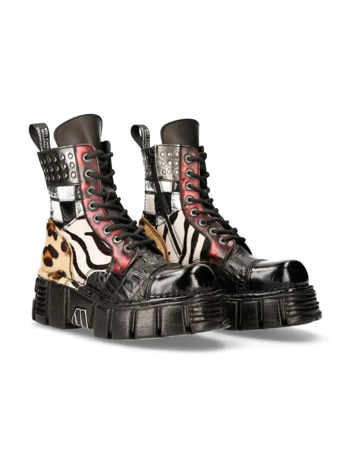 WomenMen MMili245S1 Ankle Boot Tower With Laces New Rock Boots