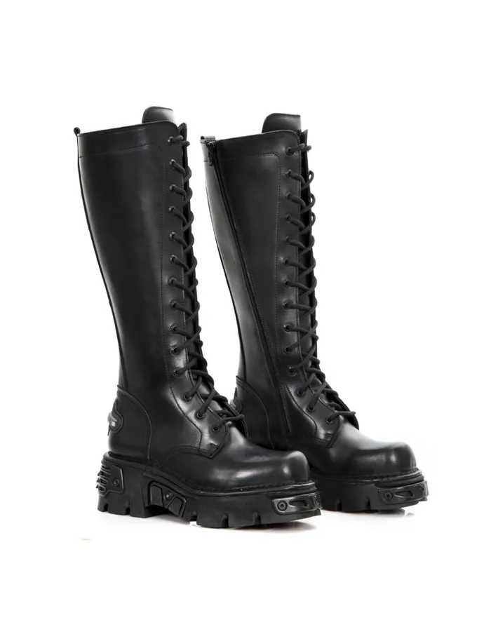 WomenMen Metallic M235C7 New Rock High Boots