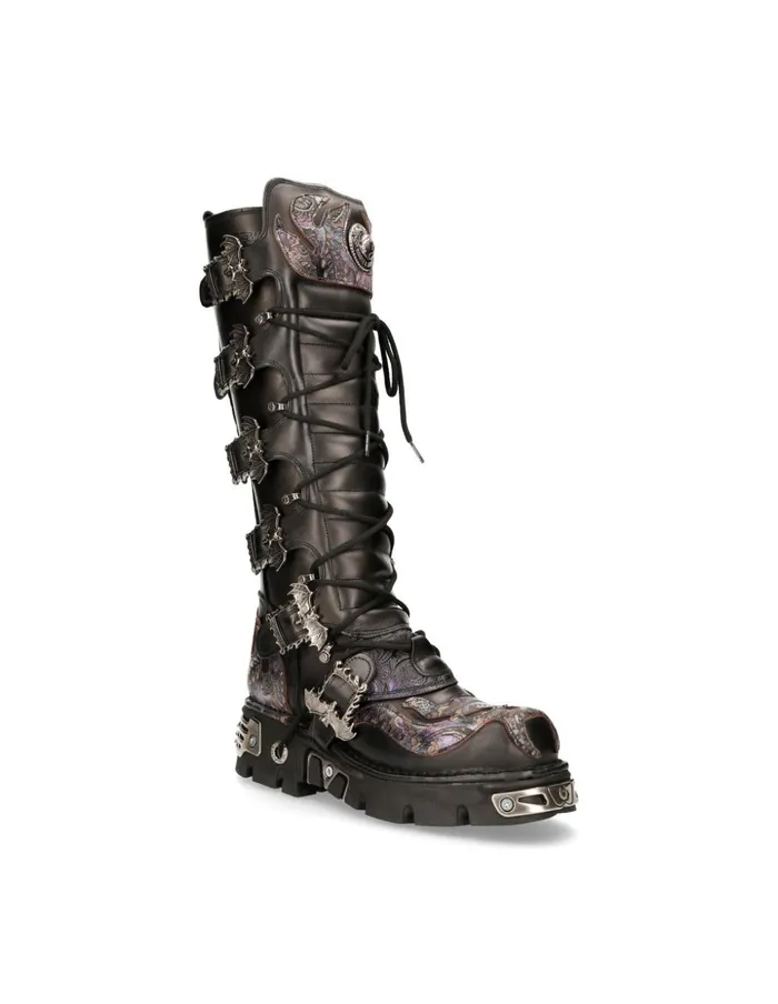 WomenMen Metallic M272Cz33 New Rock Boots