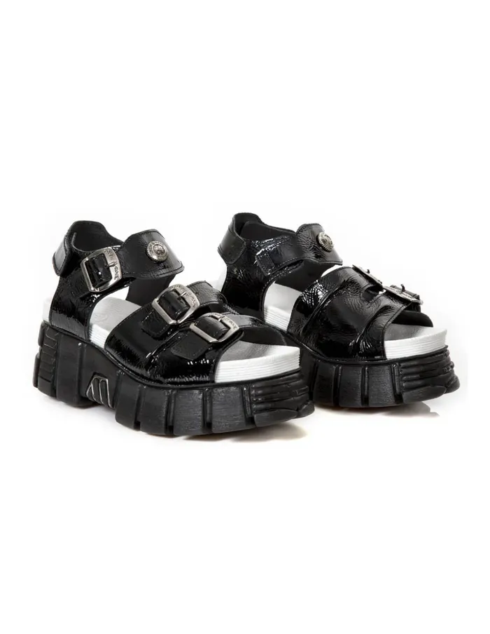 WomenMen Metallic MBios101C4 New Rock Sandals