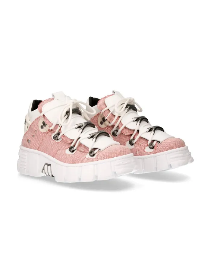 WomenMen Shoe Tower With Laces MWall106V1 New Rock Booties