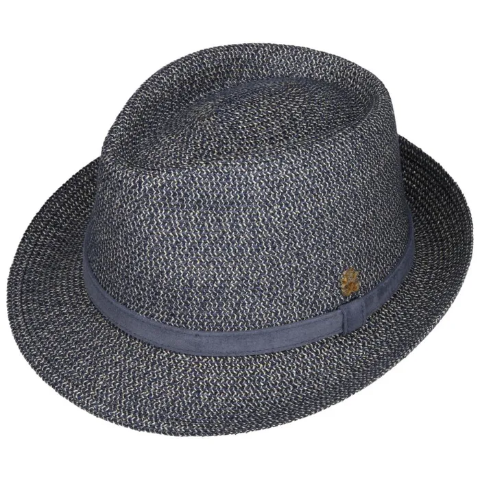 WomenMen Straw Hats Mayser HempLinen Trilby Hat Zechbauer Blue WomenMen Straw Hats Mayser HempLinen Trilby Hat Zechbauer Blue
