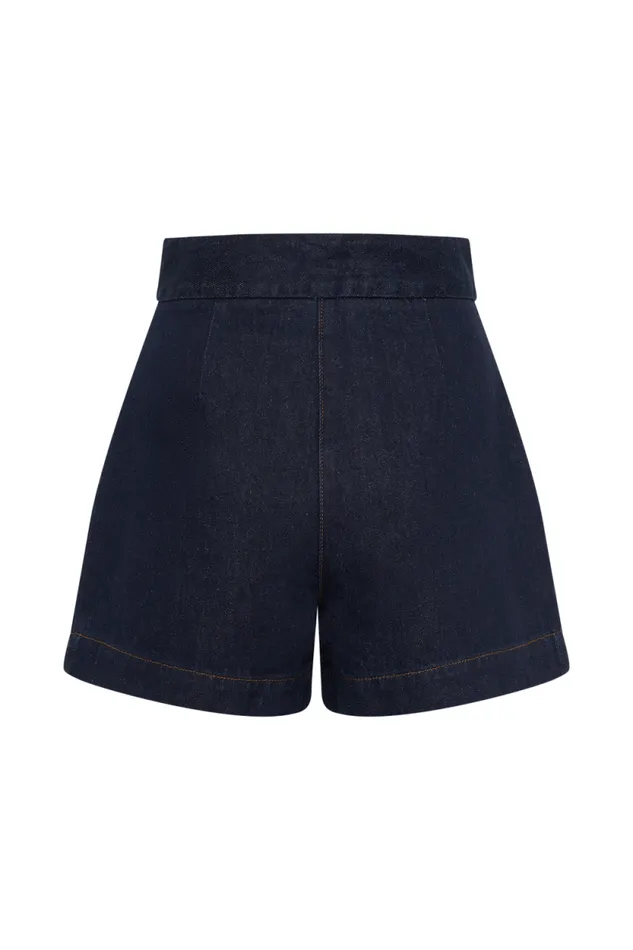 Women Meshki Bottoms Abel Denim Shorts 8211 Indigo Blue