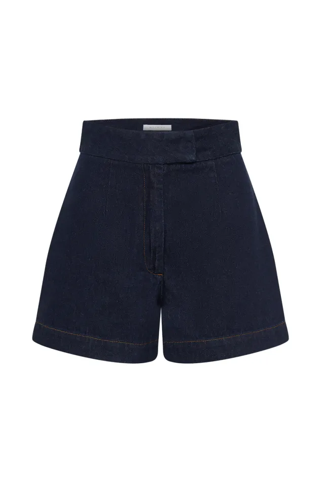 Women Meshki Bottoms Abel Denim Shorts 8211 Indigo Blue
