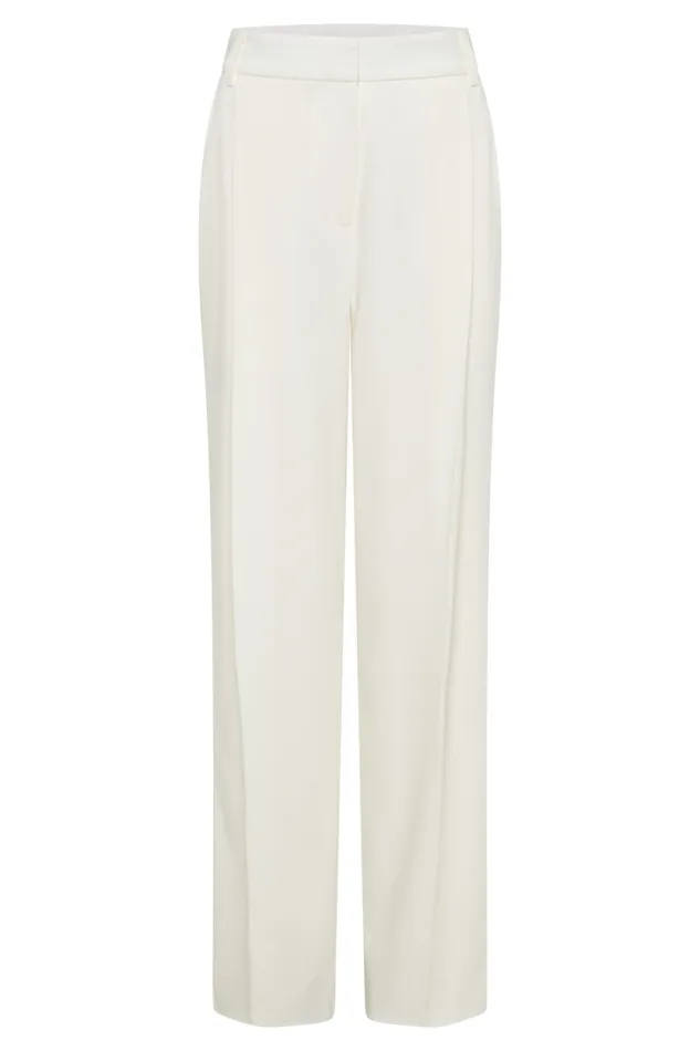 Women Meshki Bottoms Amelie Suiting Straight Leg Pants 8211 Ivory