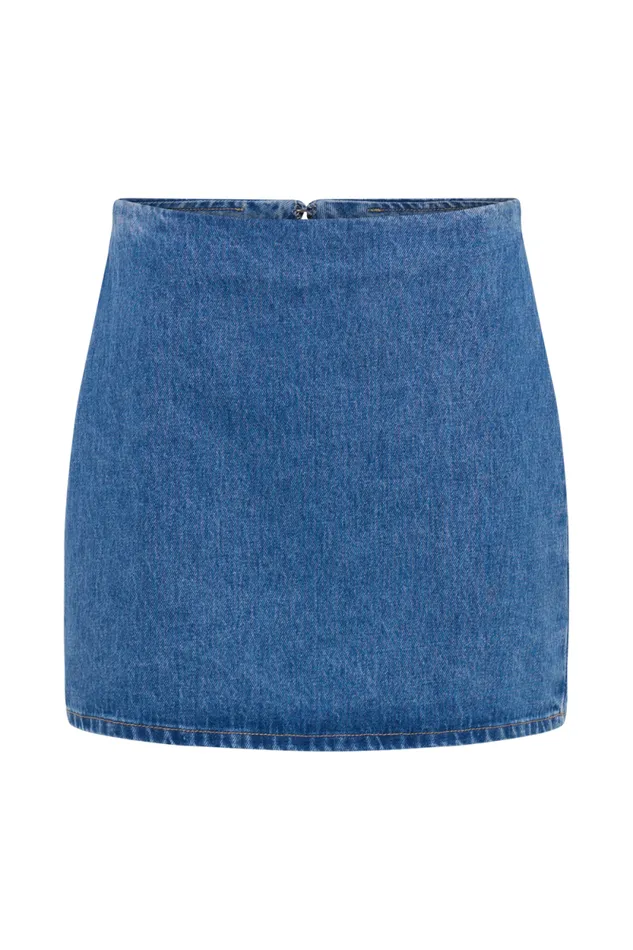 Women Meshki Bottoms Ellie Denim Mini Skirt 8211 70039s Blue