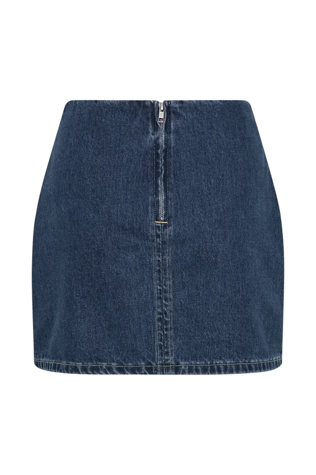 Women Meshki Bottoms Ellie Denim Mini Skirt 8211 Dark Blue