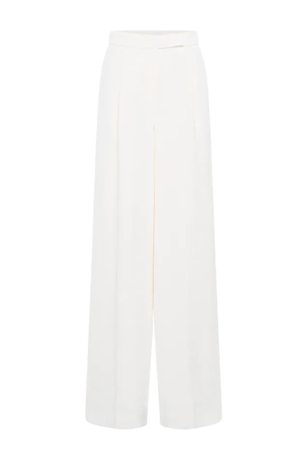 Women Meshki Bottoms Faith Suiting Wide Leg Pant 8211 Ivory