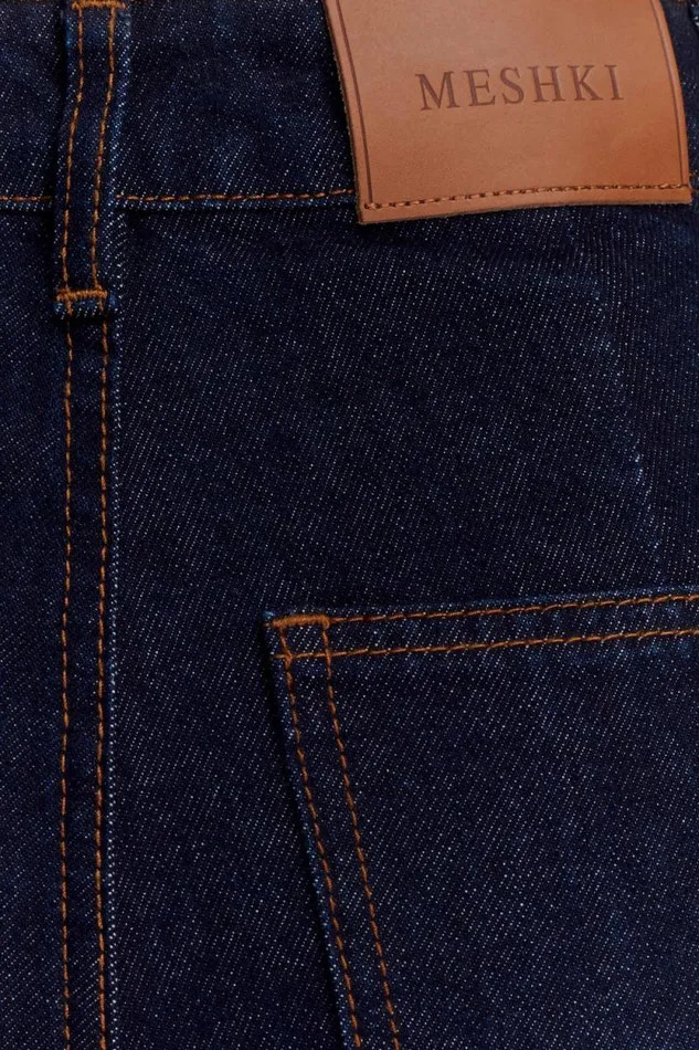 Women Meshki Bottoms Jen Wide Leg Flare Denim Jeans 8211 Indigo Blue