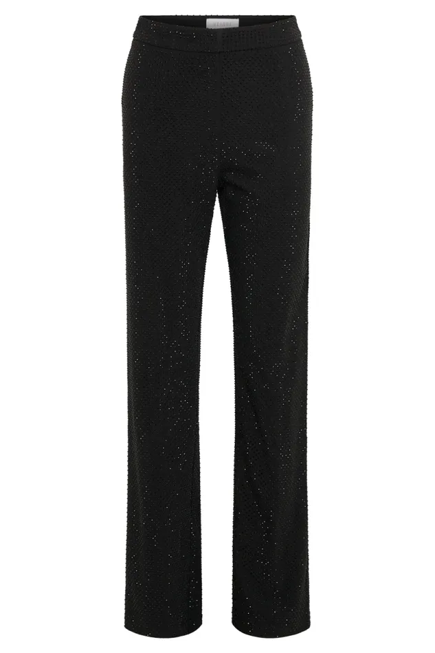 Women Meshki Bottoms Kaycee Straight Leg Diamante Pants 8211 Black