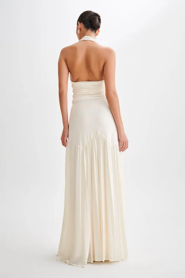 Women Meshki Bottoms Odette Slinky Maxi Skirt 8211 Ivory
