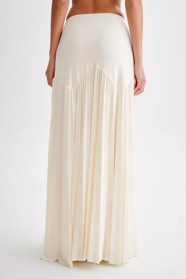 Women Meshki Bottoms Odette Slinky Maxi Skirt 8211 Ivory