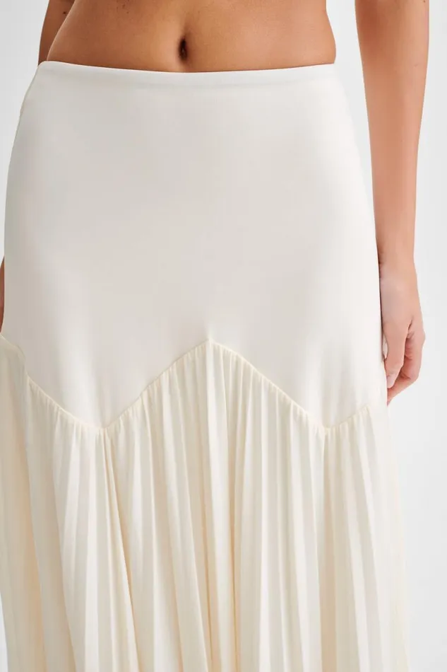 Women Meshki Bottoms Odette Slinky Maxi Skirt 8211 Ivory