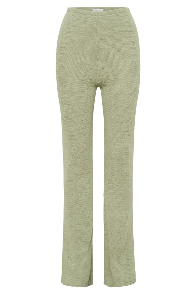 Women Meshki Bottoms Ridley Straight Leg Knit Pant 8211 Pastel Green
