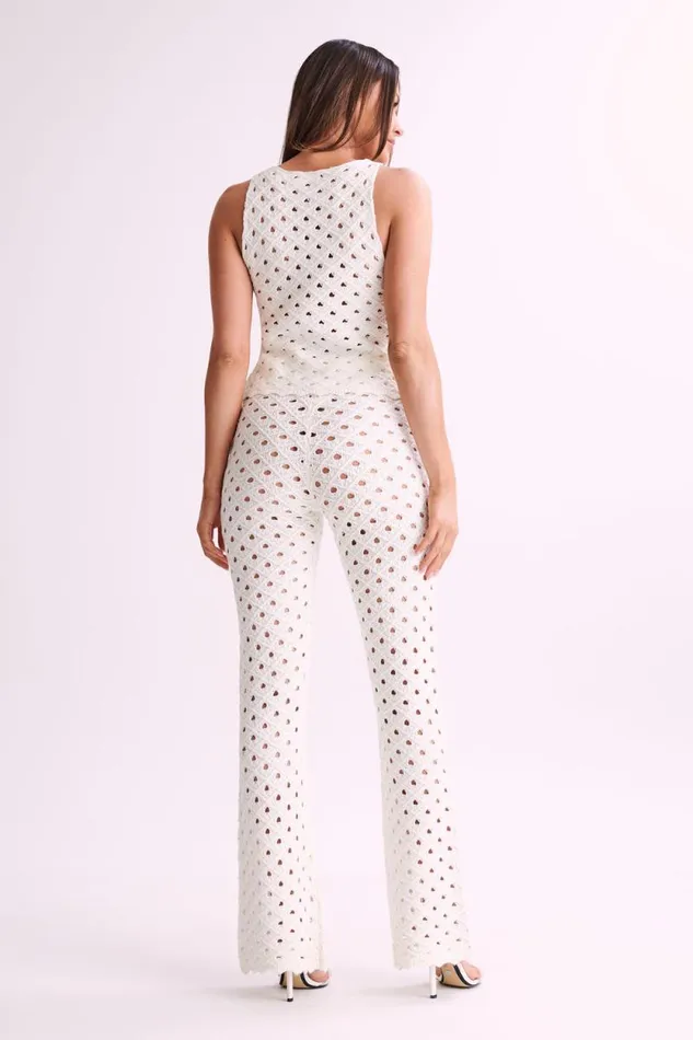 Women Meshki Bottoms Santana Crochet Pants 8211 Ivory