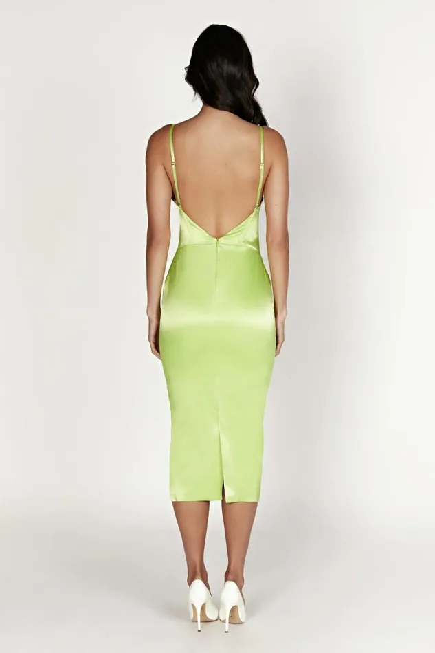 Women Meshki Dresses Brie Corset Midi Dress 8211 Pistachio Green