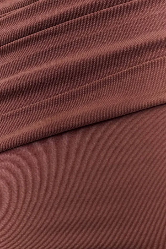 Women Meshki Dresses Cassandra Off Shoulder Slinky Maxi Dress 8211 Chocolate