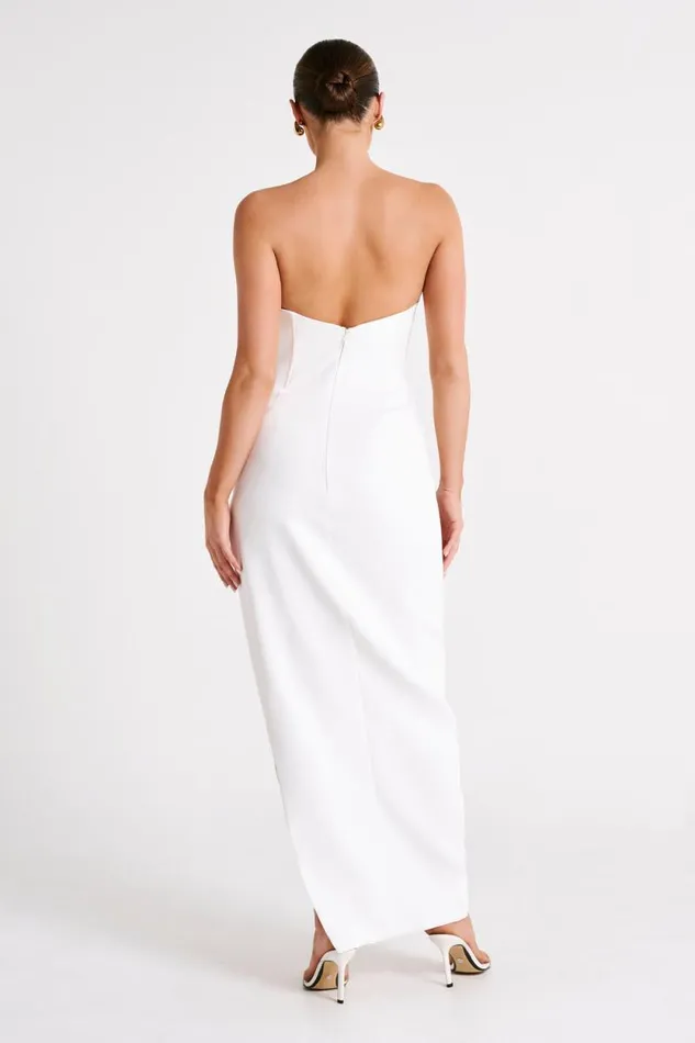 Women Meshki Dresses Natasha Pointed Corset Maxi Dress 8211 White