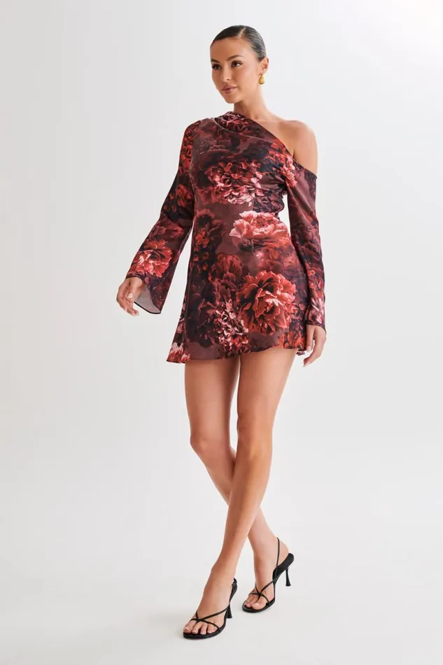 Women Meshki Dresses Nikita Long Sleeve Mini Dress 8211 Peony Print