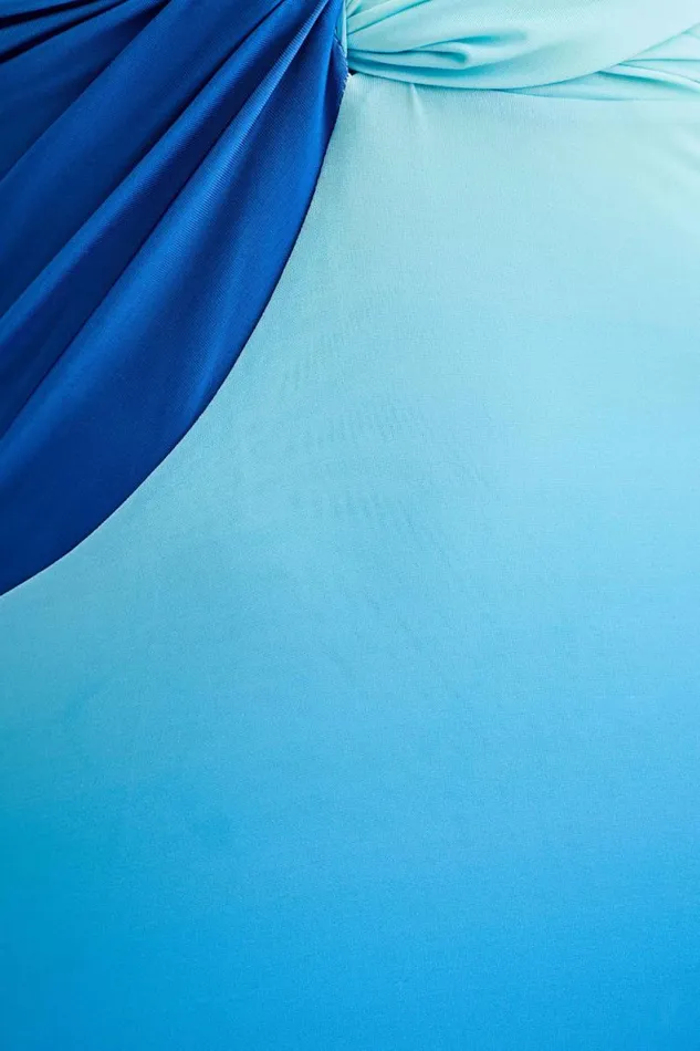Women Meshki Dresses Stella Draped Slinky Maxi Dress 8211 Ombre Blue