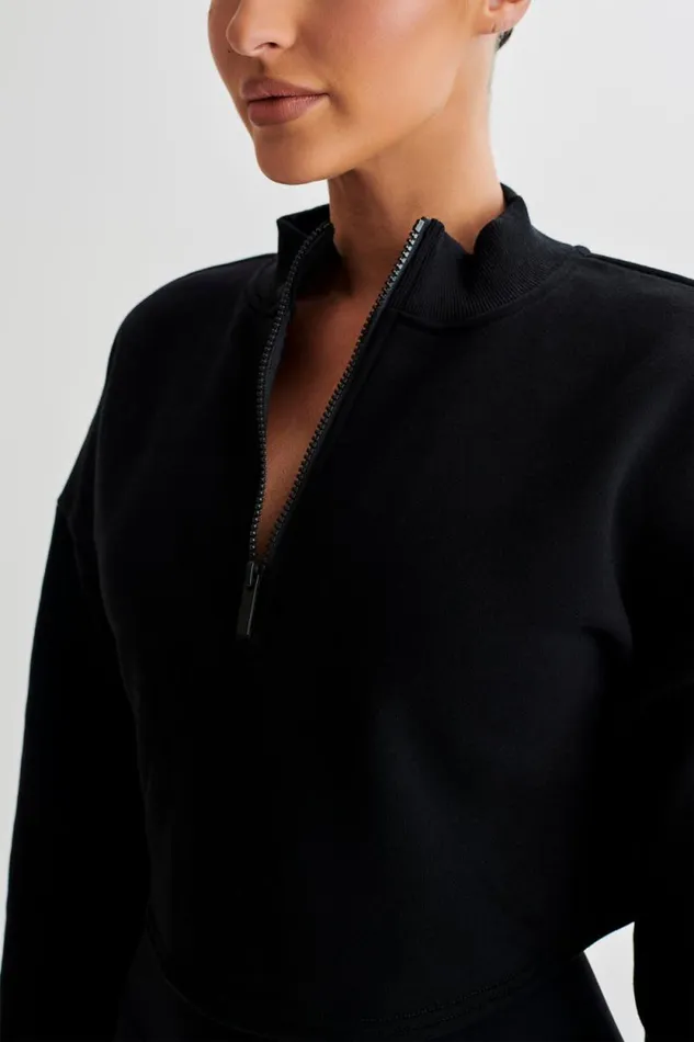 Women Meshki Outerwear Dempsey Zip Flared Jumper 8211 Black