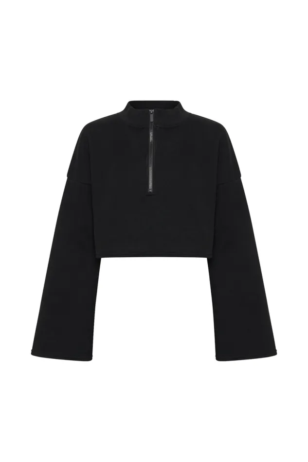 Women Meshki Outerwear Dempsey Zip Flared Jumper 8211 Black
