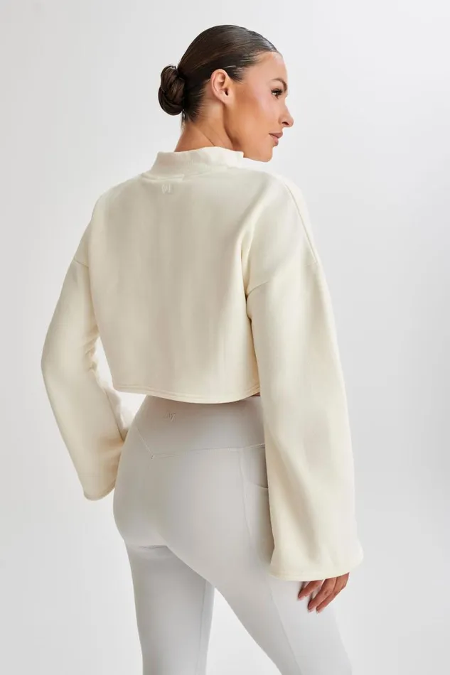Women Meshki Outerwear Dempsey Zip Flared Jumper 8211 Bone