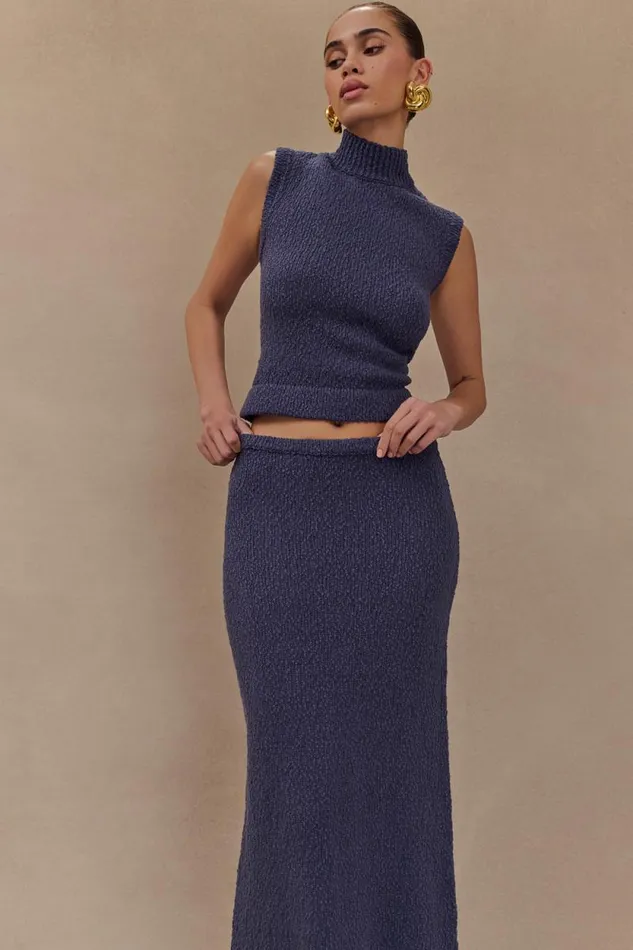 Women Meshki Tops Azalea Sleeveless Knit Top 8211 Steel