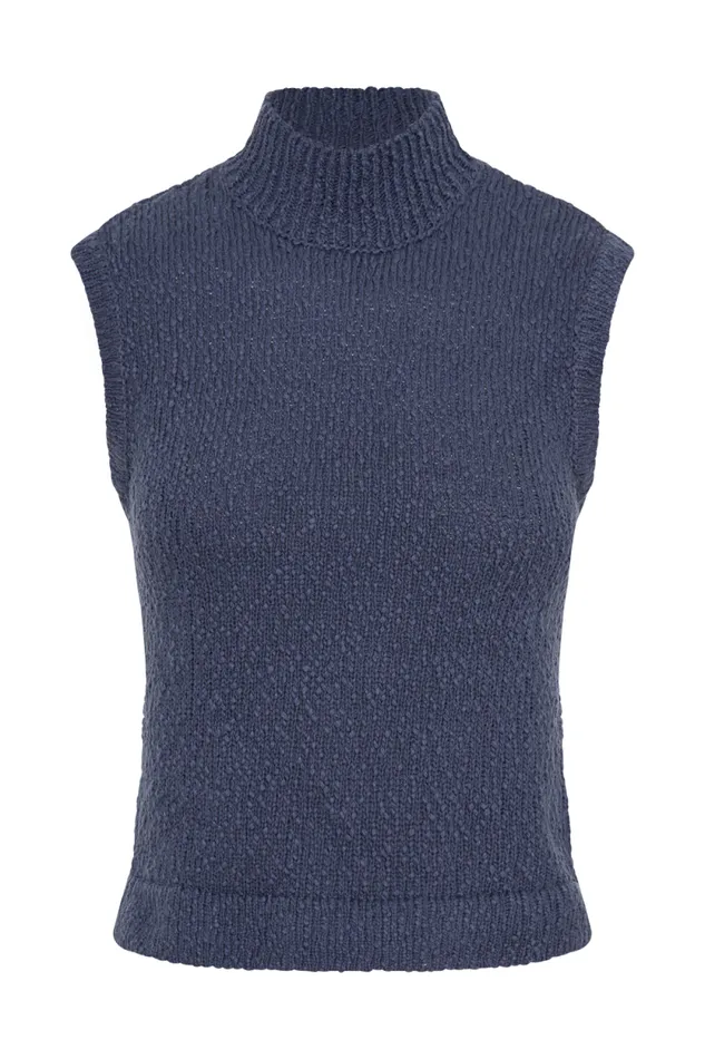 Women Meshki Tops Azalea Sleeveless Knit Top 8211 Steel