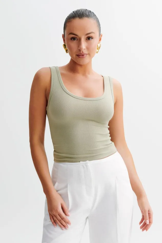 Women Meshki Tops Chandler Modal Tank Top 8211 Sage Green