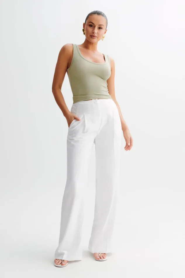 Women Meshki Tops Chandler Modal Tank Top 8211 Sage Green