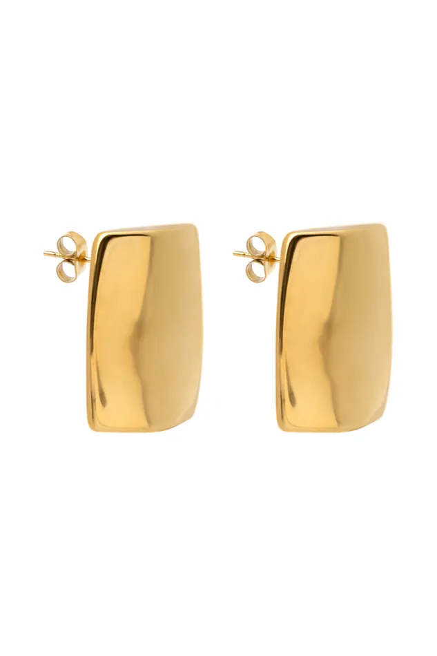 Women Meshki Tops Georgia Rounded Rectangular Earrings 8211 Gold
