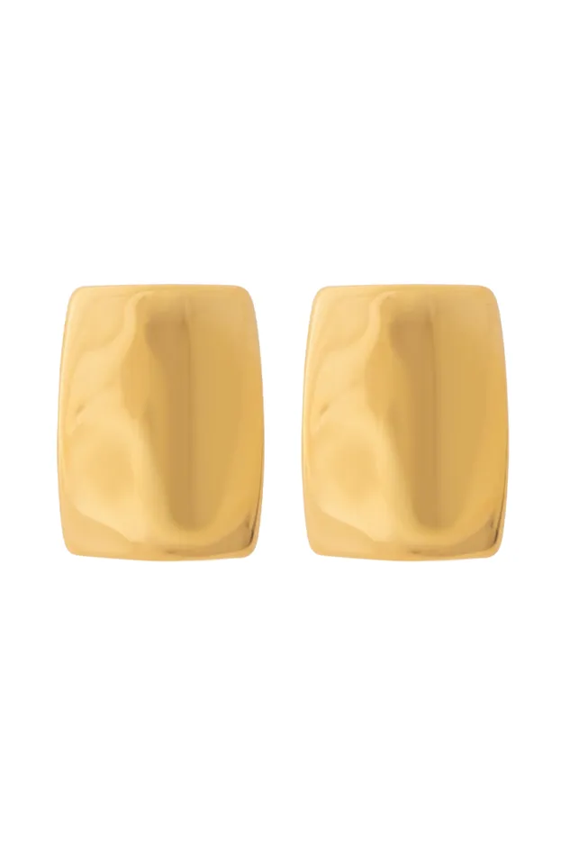 Women Meshki Tops Georgia Rounded Rectangular Earrings 8211 Gold