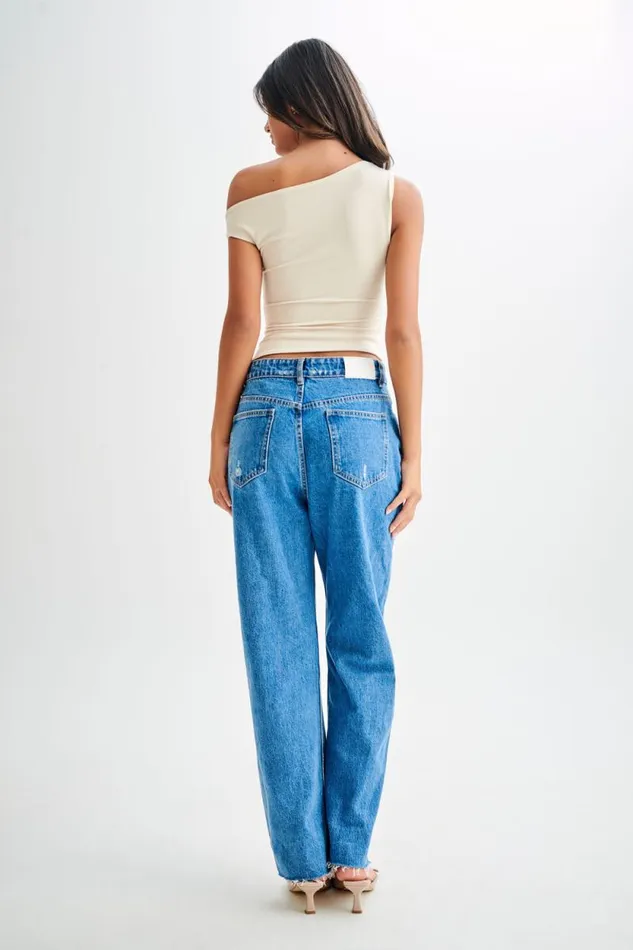 Women Meshki Tops Irving Off Shoulder Slinky Top 8211 Ivory
