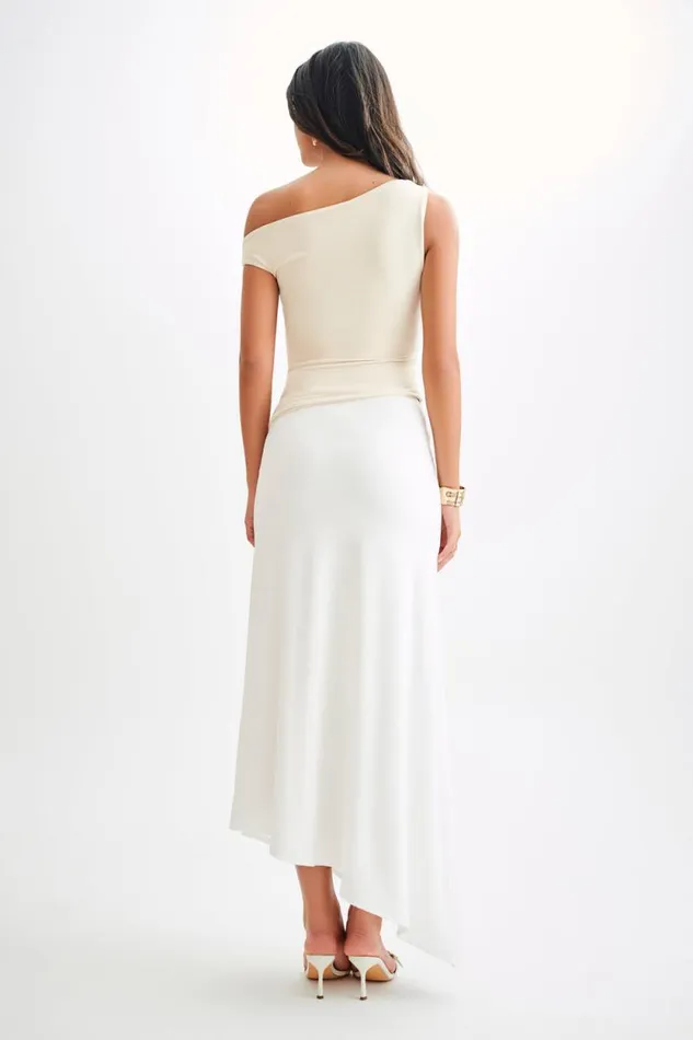 Women Meshki Tops Irving Off Shoulder Slinky Top 8211 Ivory