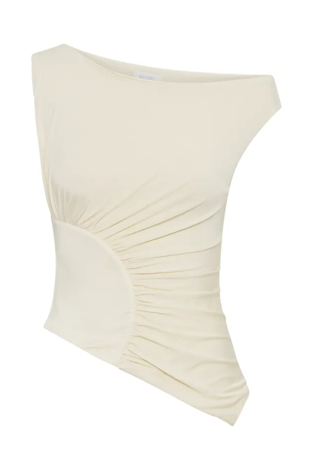 Women Meshki Tops Irving Off Shoulder Slinky Top 8211 Ivory