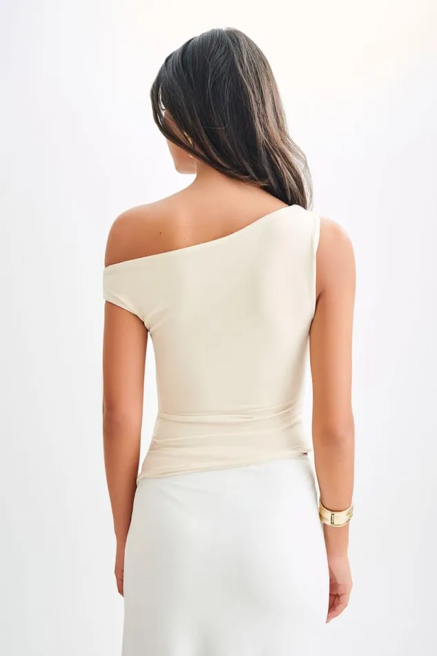 Women Meshki Tops Irving Off Shoulder Slinky Top 8211 Ivory