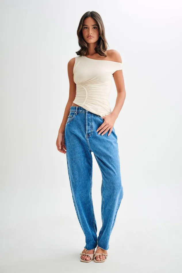 Women Meshki Tops Irving Off Shoulder Slinky Top 8211 Ivory