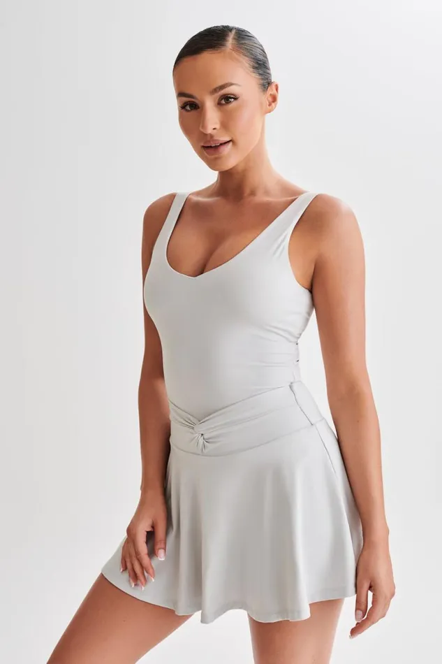 Women Meshki Tops Nadine Yoga Top 8211 Ice Grey