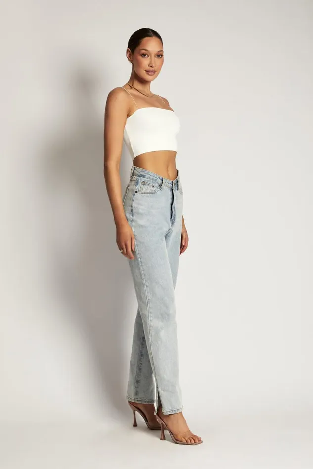 Women Meshki Tops Yvonne Cami Crop Top 8211 White