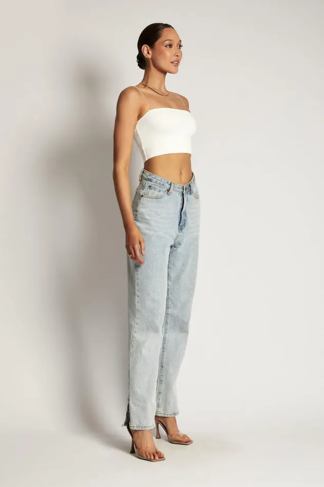 Women Meshki Tops Yvonne Cami Crop Top 8211 White