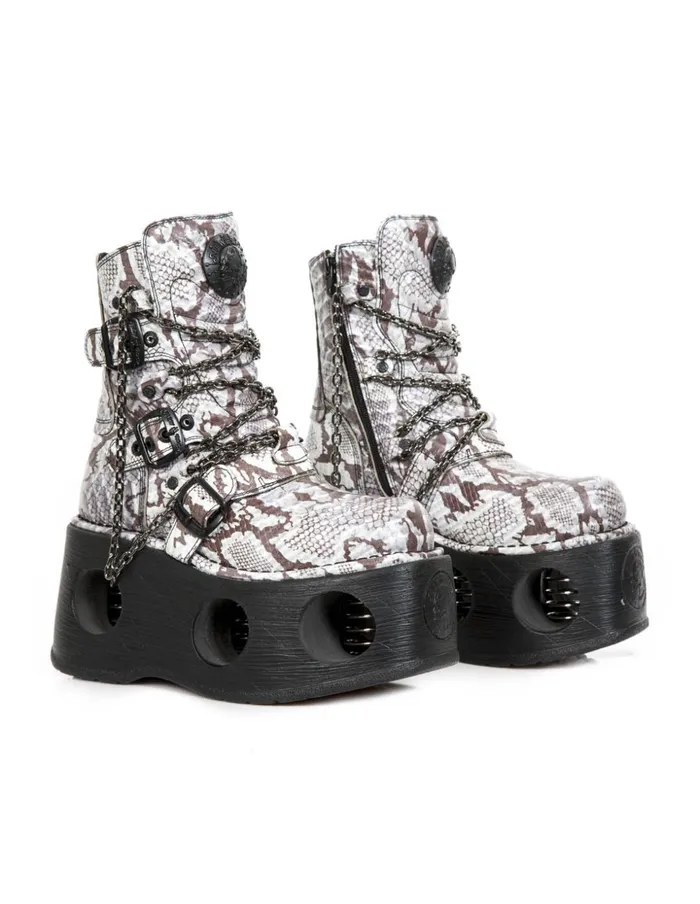Women Metallic M1011C2 New Rock High Heels