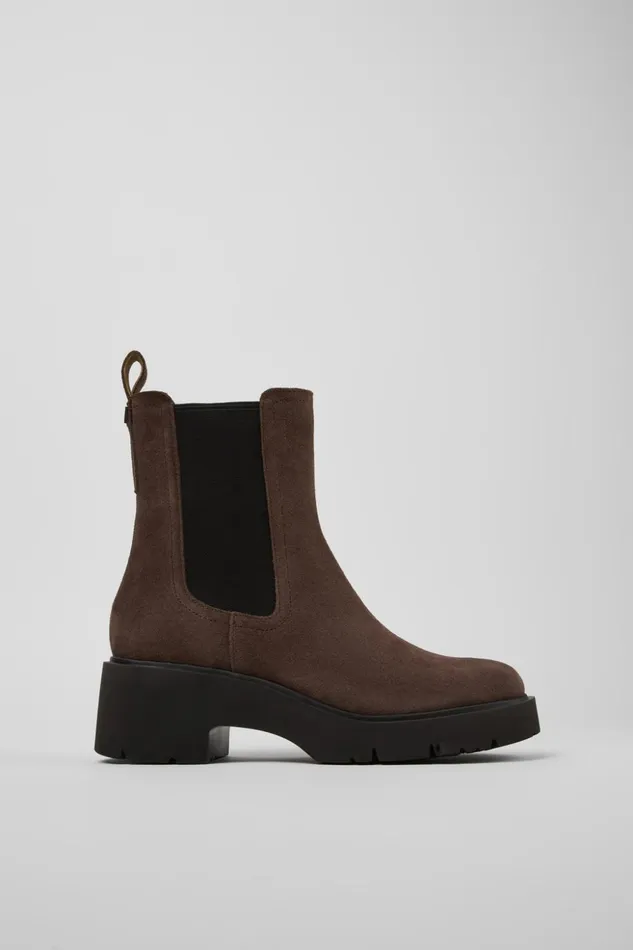 Women Milah Brown Nubuck Ankle Boots Camper Ankle Boots Women Milah Brown Nubuck Ankle Boots Camper Ankle Boots